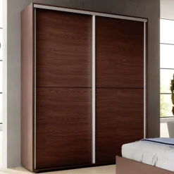 Armadio 150x200h cm 2 ante scorrevoli moderno wengè Roma
