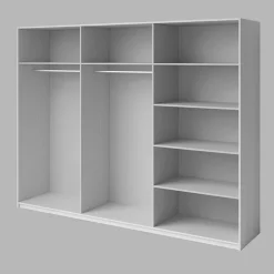 Armadio 270x210h cm 2 ante scorrevoli con specchio bianco frassinato Cortina Gihome®
