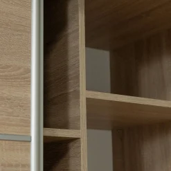 Armadio 200x215h cm 2 ante scorrevoli con specchio rovere sonoma Silven