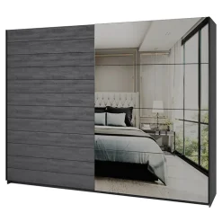 Armadio 270x210h cm 2 ante scorrevoli con specchio ossido Cortina Gihome®