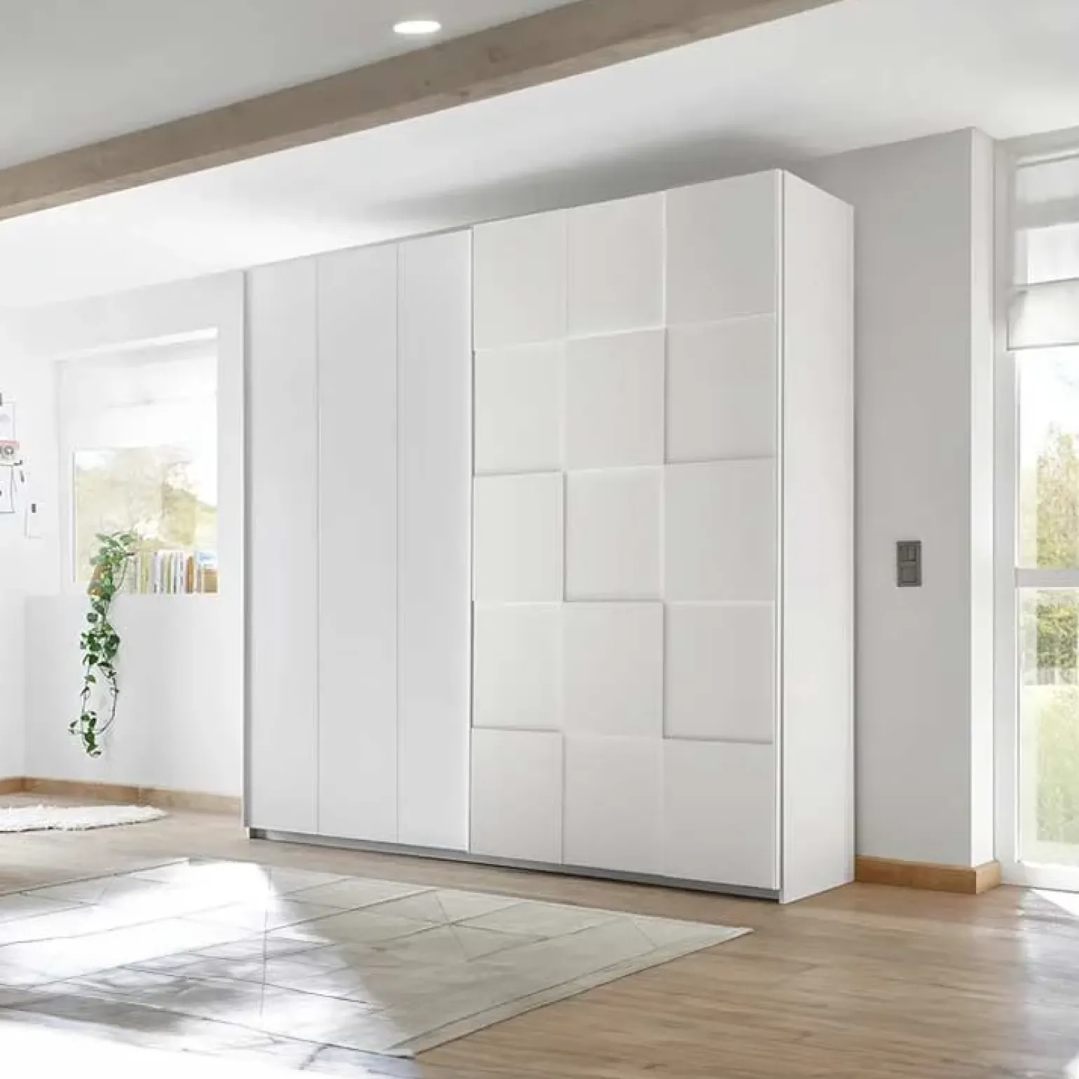 Armadio 243x230h cm 2 ante scorrevoli bianco opaco Obsession Enjoy