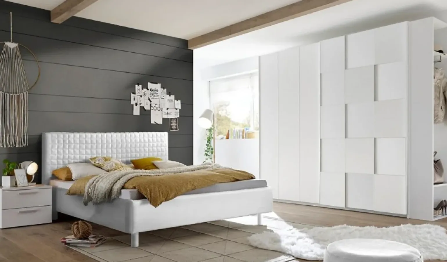 Armadio 243x230h cm 2 ante scorrevoli bianco opaco Obsession Enjoy
