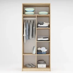 Armadio 80x190h cm cameretta rovere antracite bianco Chiaretto