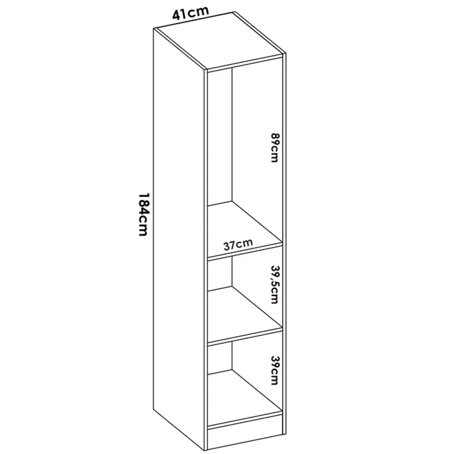 Armadio 41x184h cm con barra appendiabiti legno bianco Juan