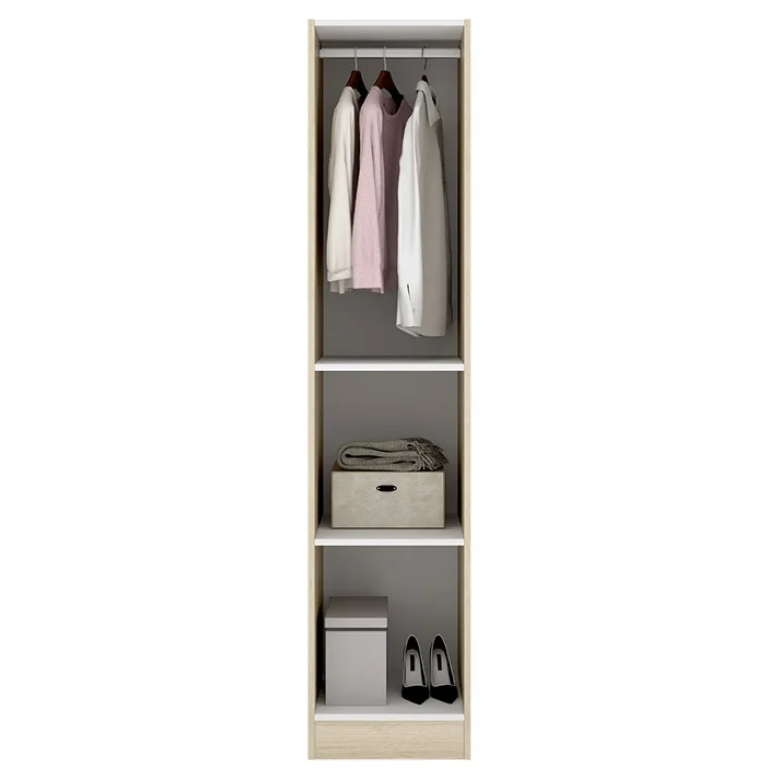 Armadio 41x184h cm con barra appendiabiti legno rovere Juan