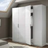 Armadio 180x200h cm moderno 4 ante bianco lucido Mike Gihome®