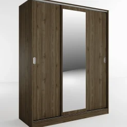 Armadio 150x191h cm scorrevole con specchio noce Collodi