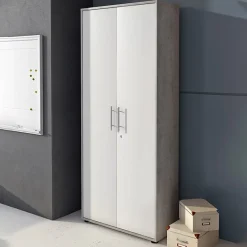 Arredo ufficio completo bianco frassinato cemento Woody