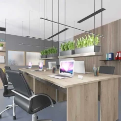 Arredo ufficio completo moderno rovere antracite lucido Time 16