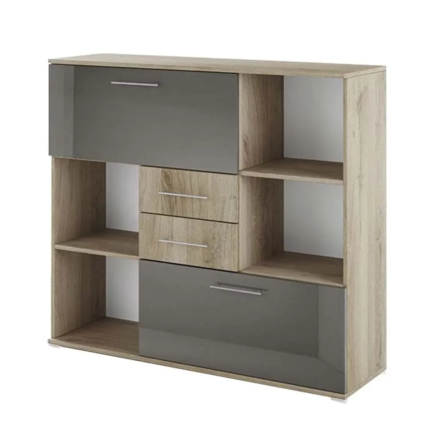 Arredo ufficio completo moderno rovere antracite lucido Time 21