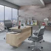 Arredo ufficio completo moderno rovere antracite lucido Time 17
