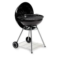 Barbecue a carbonella da giardino con ruote 45x73cm acciaio Cupola