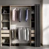 Cabina armadio 179x205h cm con cassetti moderno aperto rovere e grafite Loder
