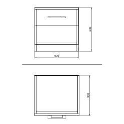 Camera completa con letto contenitore alla francese rovere Tropea