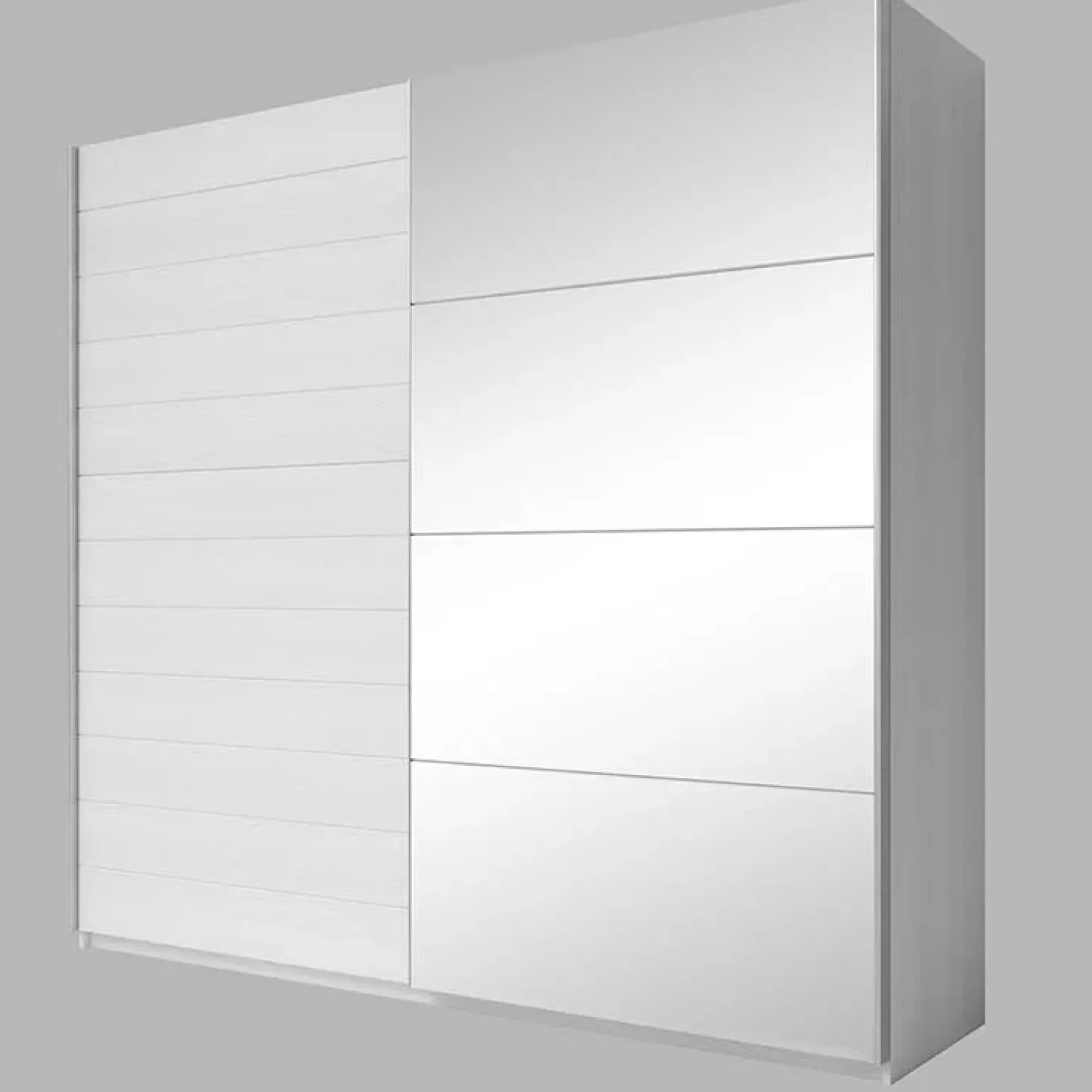 Camera completa con letto matrimoniale 160x200cm pino bianco beige Cortina
