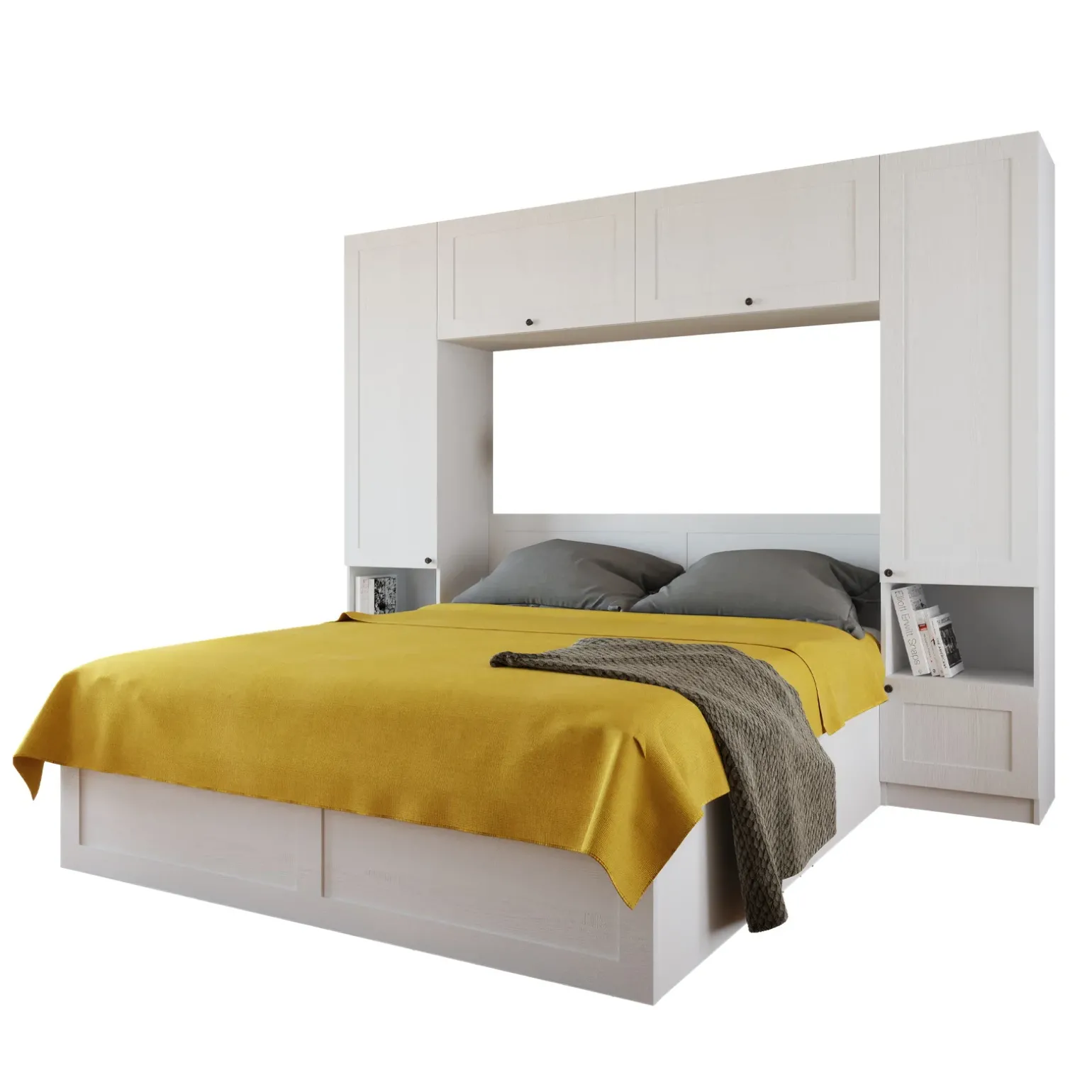Camera da letto a ponte completa matrimoniale bianco opaco Dreamland