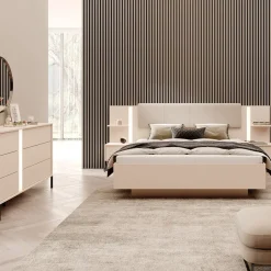 Camera da letto completa matrimoniale moderna beige Jolly