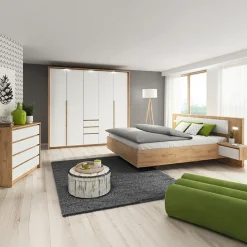 Camera da letto completa matrimoniale moderna bianco rovere Sweet