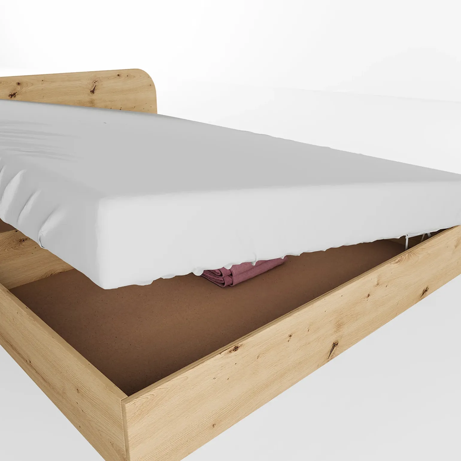 Camera da letto completa alla francese con armadio e comodini rovere rustico Carrisi