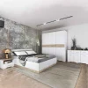 Camera da letto completa matrimoniale pino bianco rovere sonoma Dublino