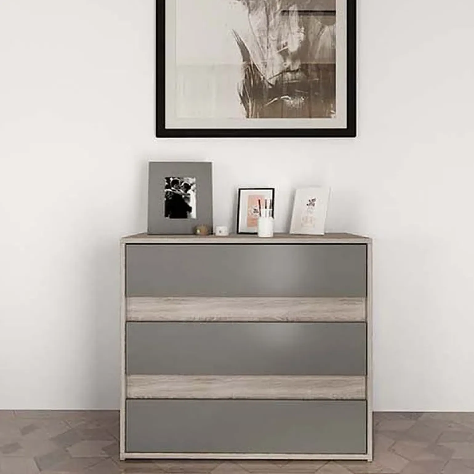 Camera da letto moderna completa matrimoniale rovere grigio Altea