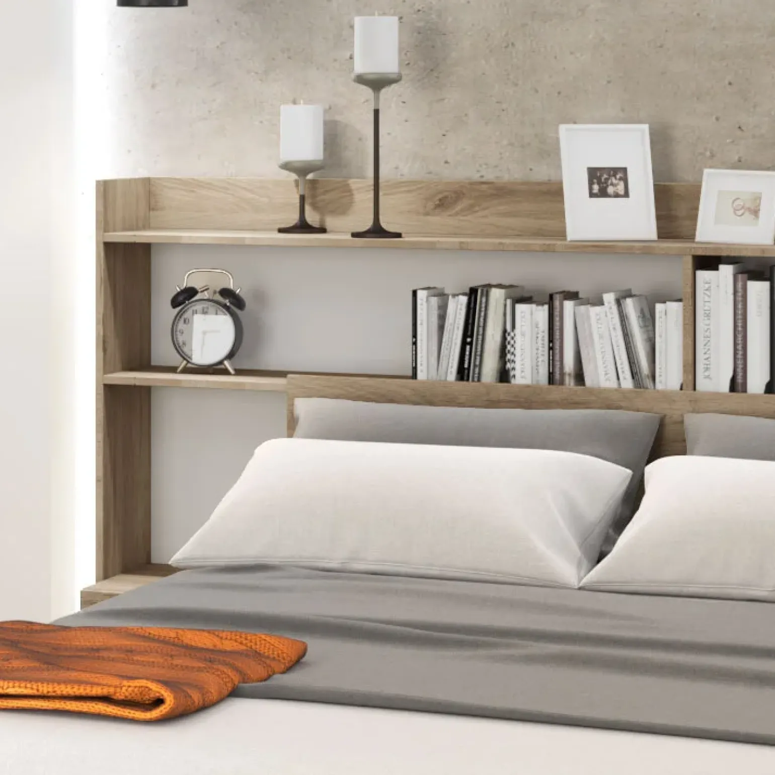 Camera da letto moderna completa matrimoniale rovere sonoma Danubio