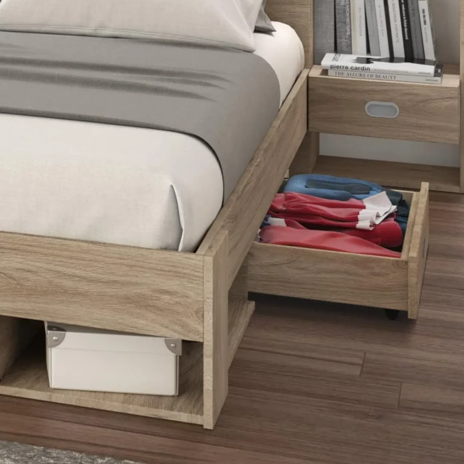 Camera da letto moderna completa matrimoniale rovere sonoma Danubio