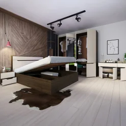 Camera da letto moderna completa matrimoniale noce champagne Brasilia