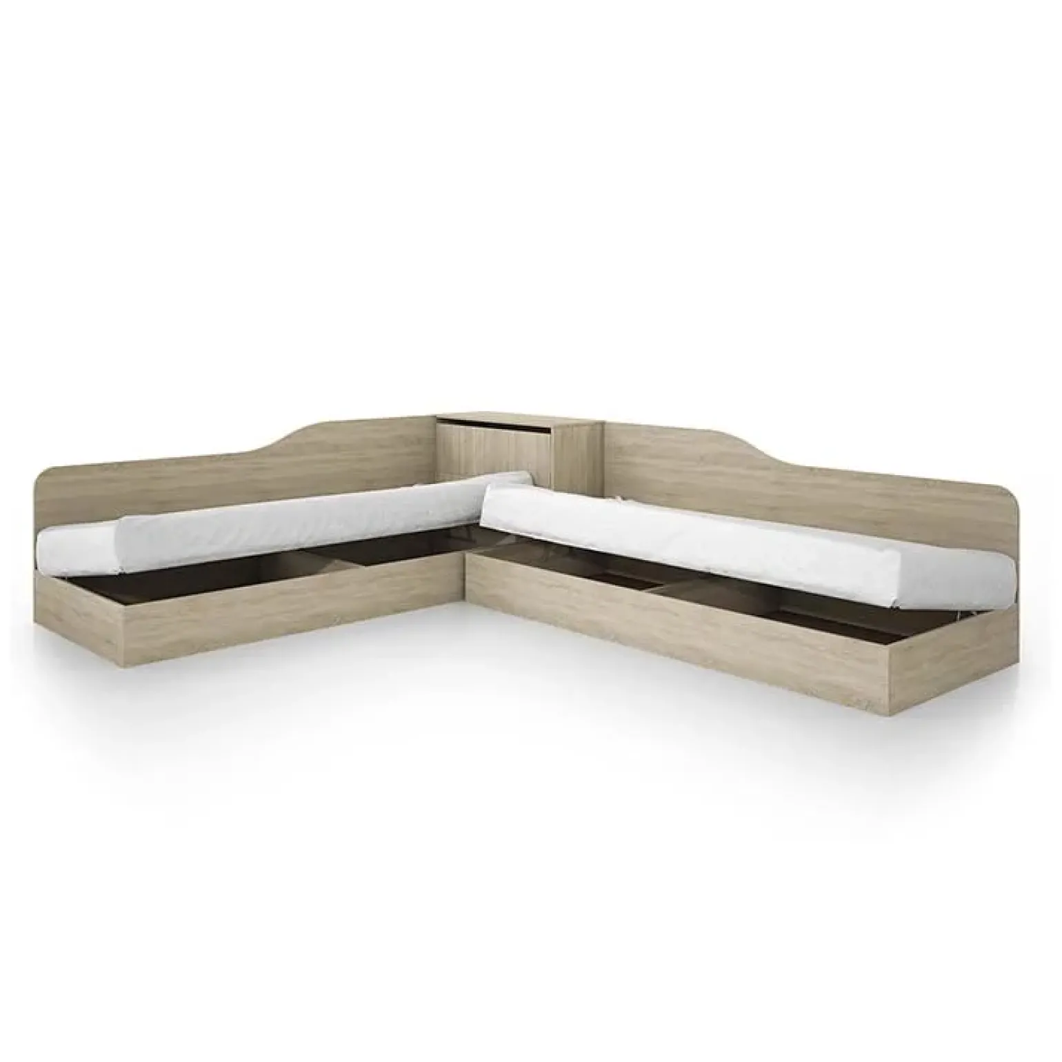 Camera doppio letto completa design rovere sonoma Caronte