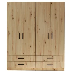 Camera doppio letto completa design rovere rustico Caronte