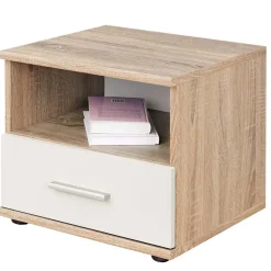 Cameretta bambini 1 letto singolo quercia sonoma bianco opaco Ciak 1