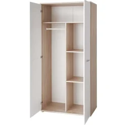 Cameretta bambini 1 letto singolo quercia sonoma bianco opaco Ciak 1