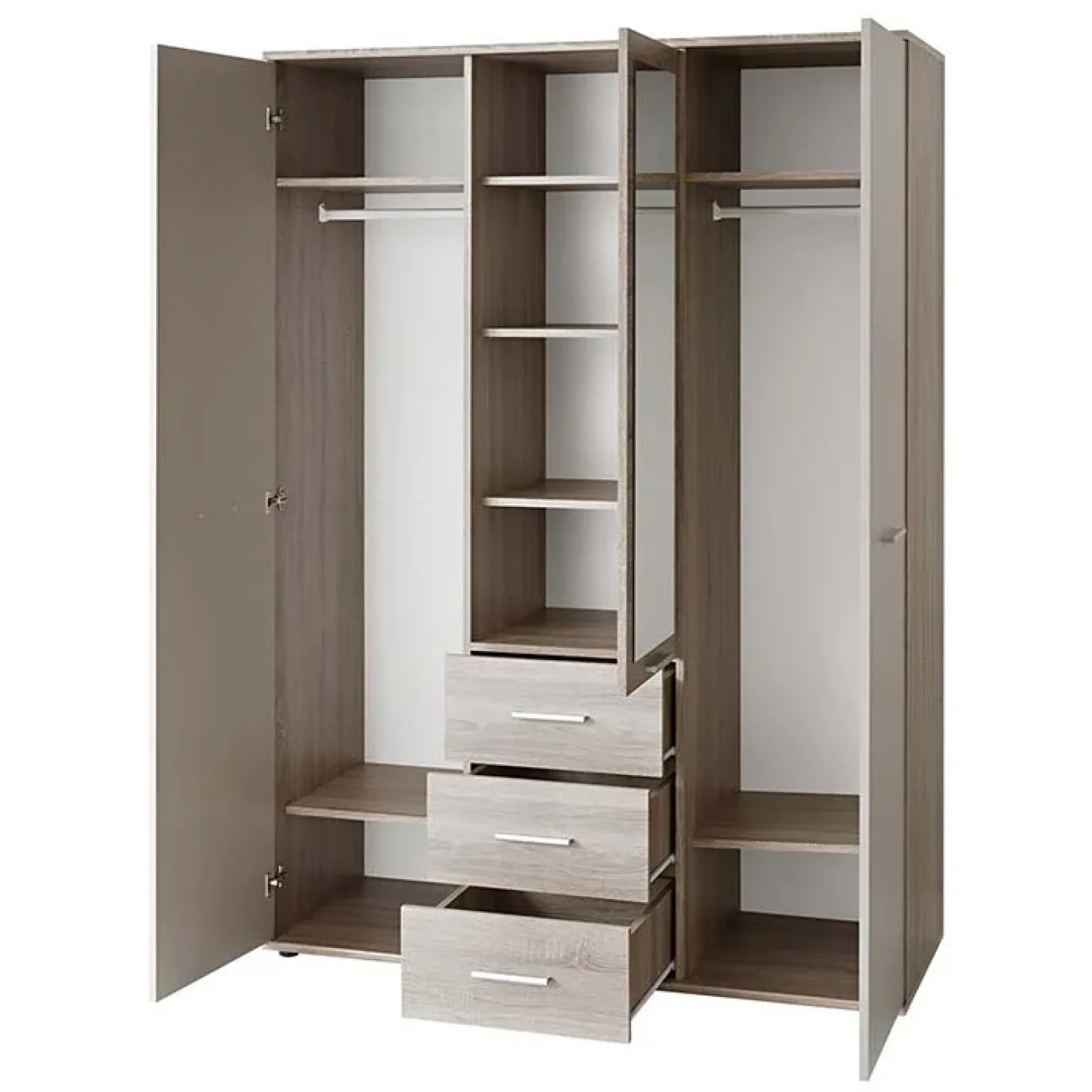 Cameretta bambini 1 letto singolo quercia sonoma bianco opaco Ciak 2