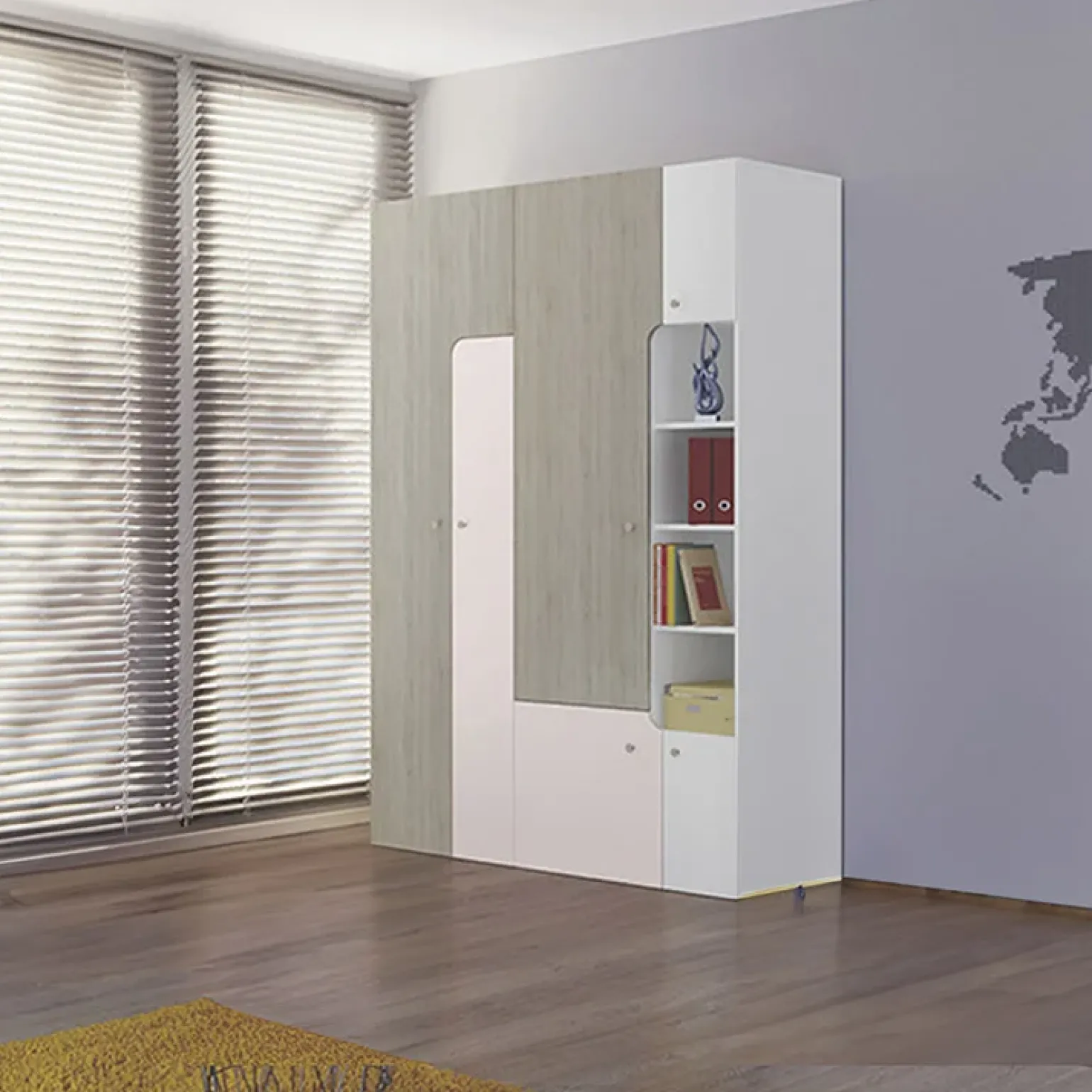 Cameretta bambini completa bianco opaco rosa Balocchi