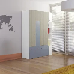 Cameretta bambini completa bianco opaco azzurro Balocchi