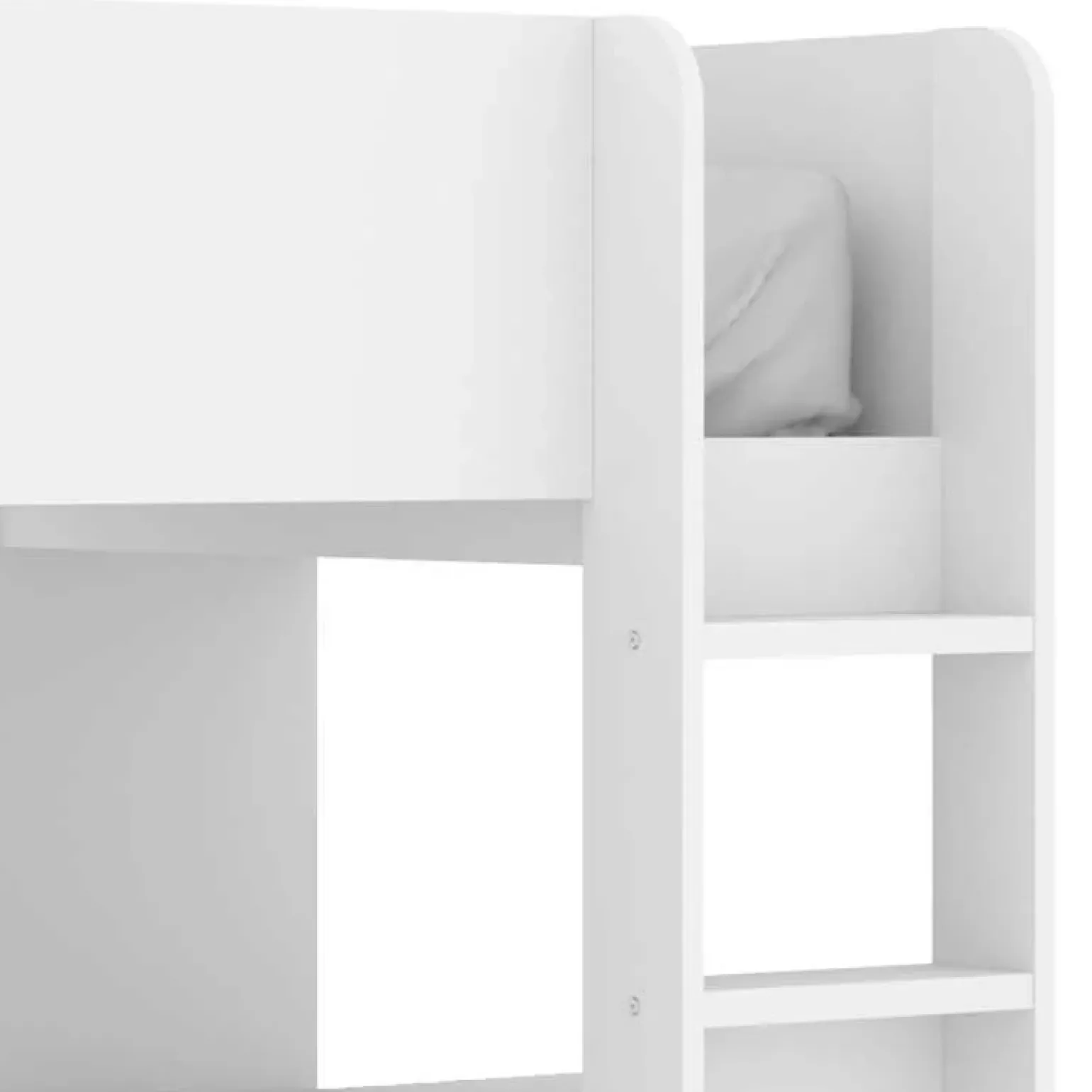 Cameretta bambini 244x150cm 3 letti soppalco reversibile rovere bianco Damian