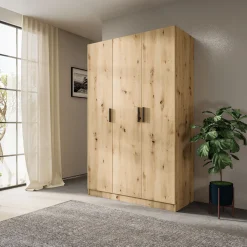 Cameretta completa alla francese con armadio e comodino rovere rustico Carrisi