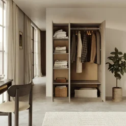 Cameretta completa alla francese con armadio e comodino rovere sonoma Carrisi