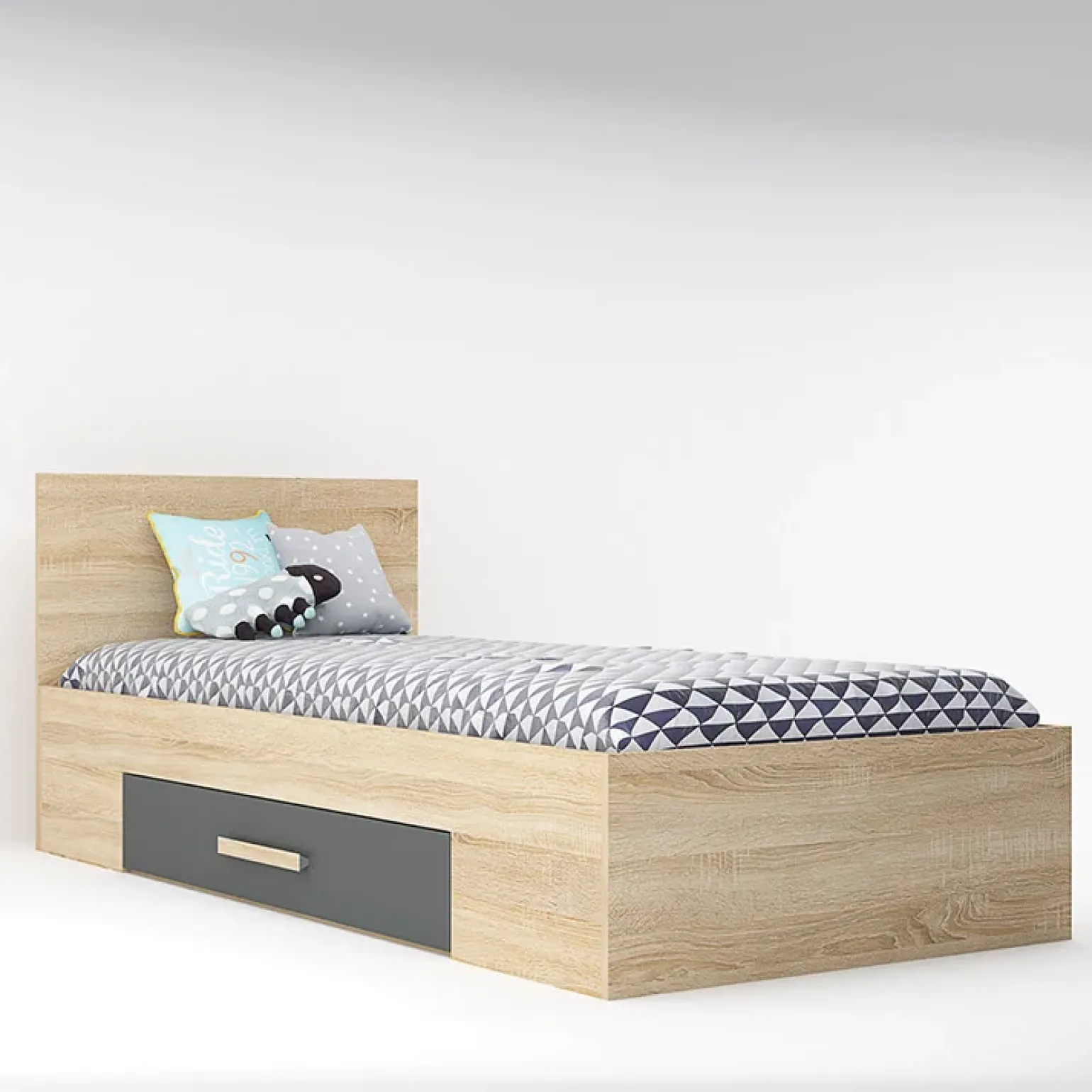 Cameretta completa per bambini rovere antracite bianco Chiaretto