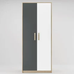 Cameretta completa per bambini rovere antracite bianco Chiaretto
