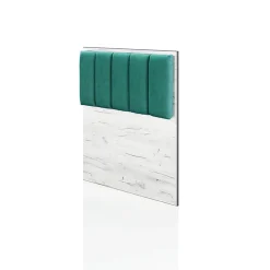 Cameretta per bambini 1 letto singolo contenitore bianco rustico turchese Zadar