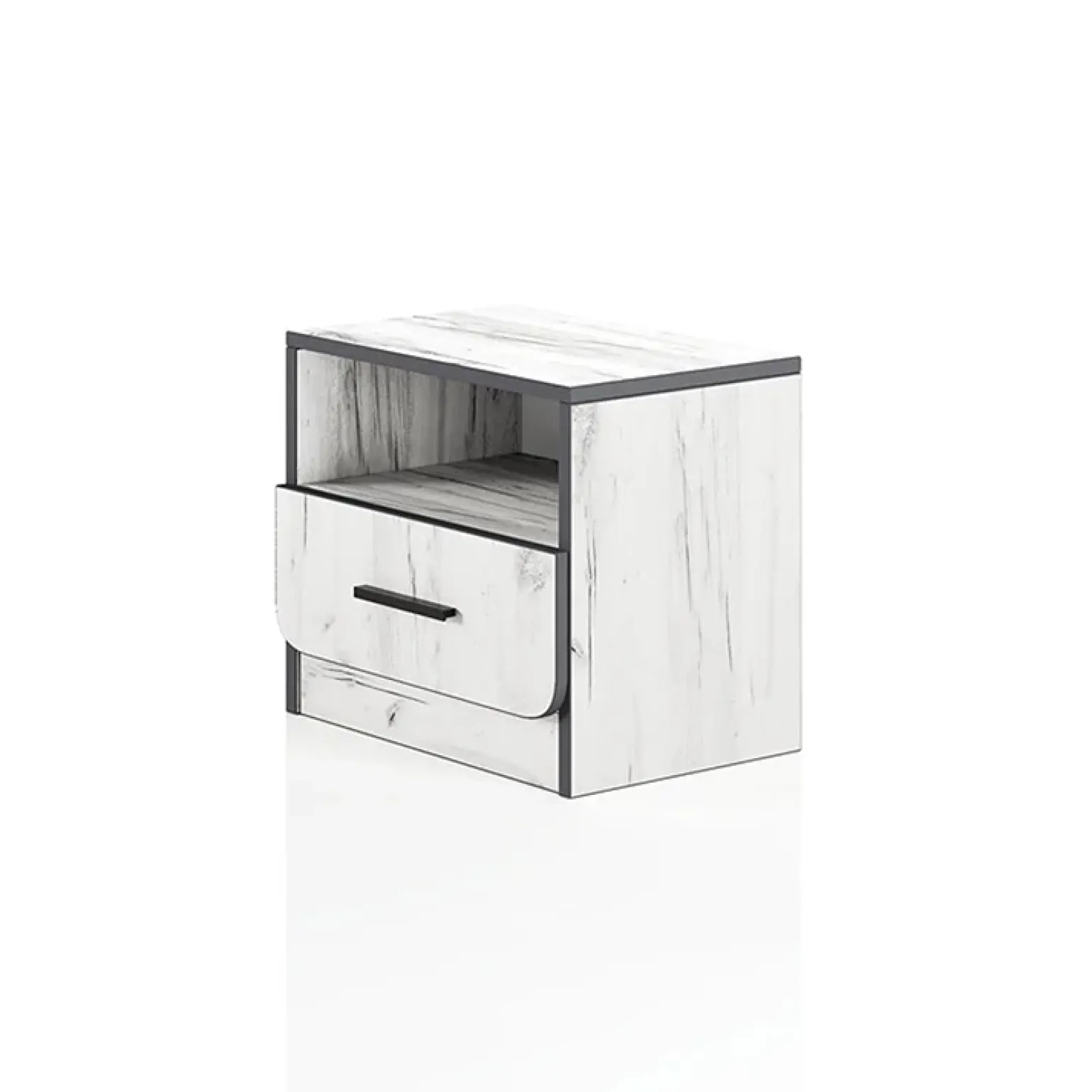 Cameretta per bambini 1 letto singolo contenitore bianco rustico verde Zadar