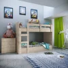 Cameretta 275x161cm 2 letti a castello completa rovere Lorenzo Gihome®