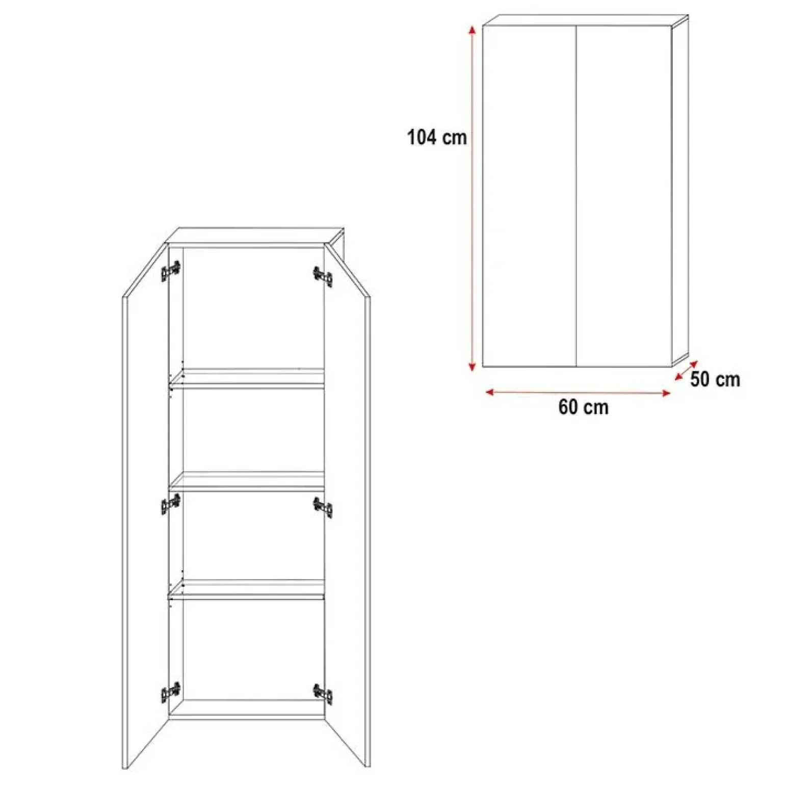 Cameretta 324x86cm completa 2 letti singoli bianco grigio Diego Gihome®
