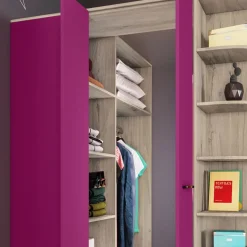 Cameretta 352x124cm con cabina armadio rovere fucsia Fabio Gihome®