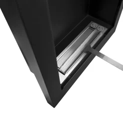Caminetto 39x61h cm bioetanolo da parete acciaio nero Bernina