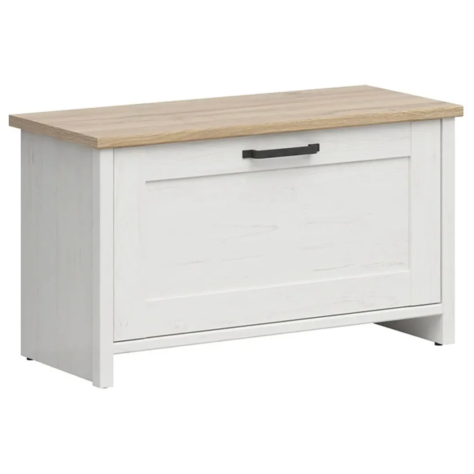 Cassapanca scarpiera 85x49h cm 1 anta bianco frassinato Lars