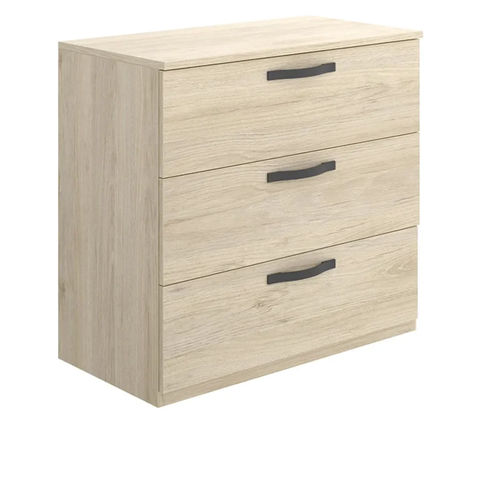 Cassettiera 70x72h cm 3 cassetti in legno Carlos