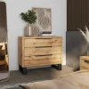 Cassettiera 100x83h cm 3 cassetti rovere Petra