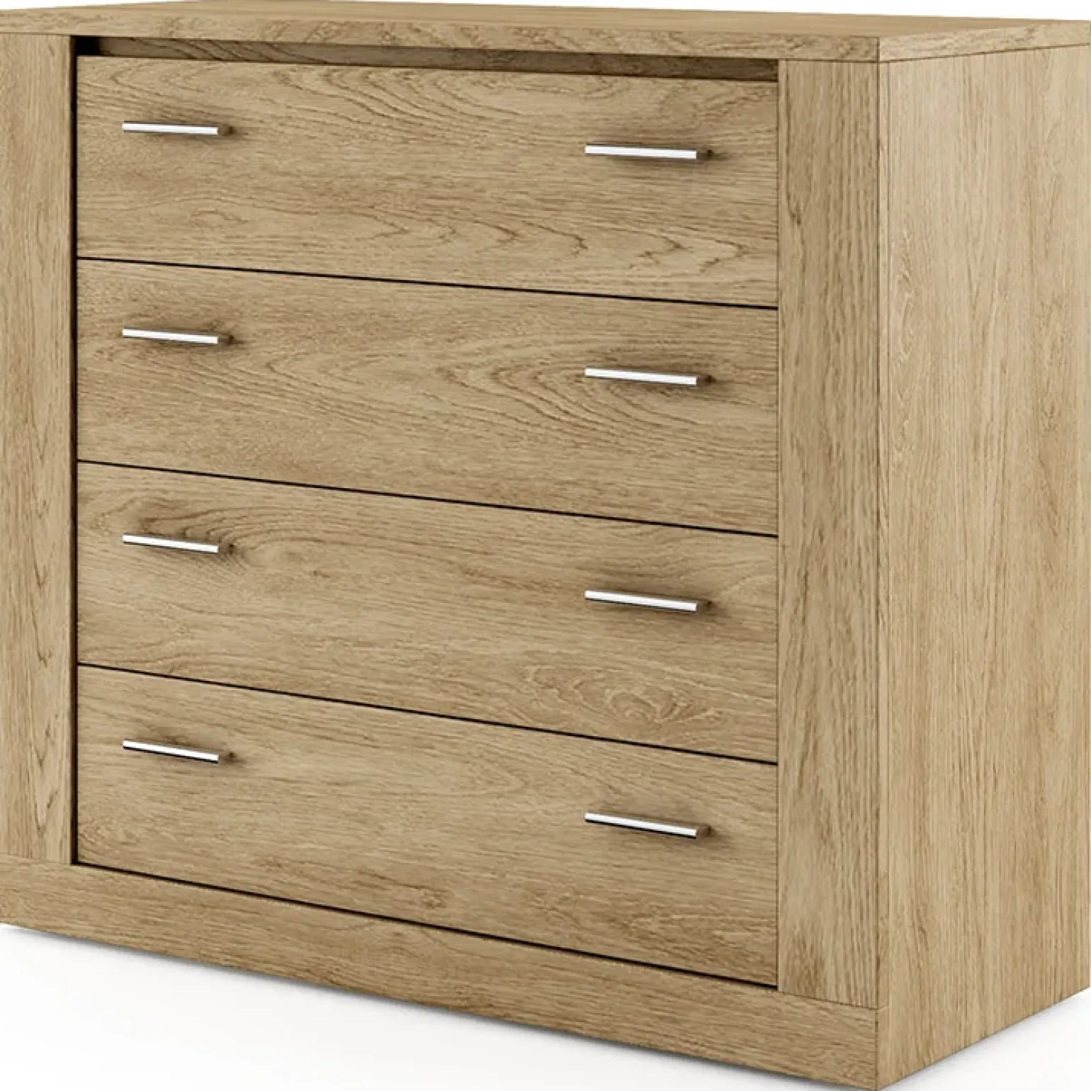 Cassettiera 100x90h cm 4 cassetti rovere Ombra